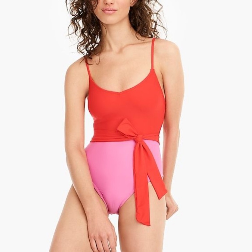 Brand new colorblock J Crew one piece
